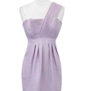 Shoshanna Soft Purple One-Shoulder Dress